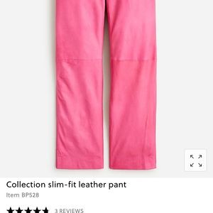 J Crew collection leather pants NWT size 2